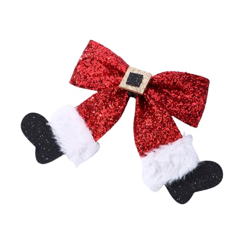 Uqezagpa Haarspange mit Schleife, Weihnachtsmotiv, schöne Frisur, Haarnadel für Mädchen von Uqezagpa