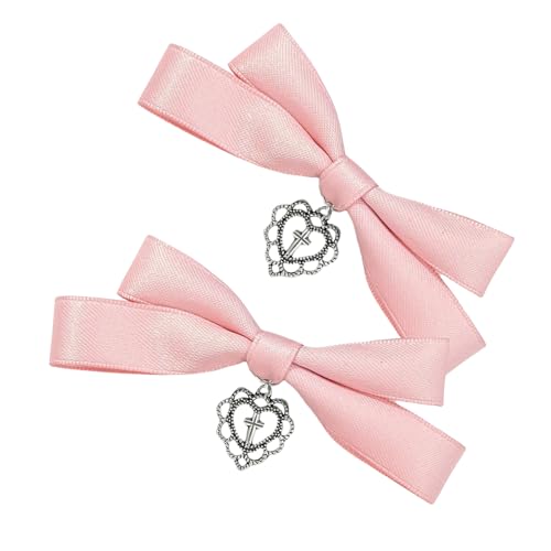 Uqezagpa Haarspange mit Schleifen, Balletcore, süße Schleifen, flache Haarspange, Balletcore, Haarspange, elegante Haarspange von Uqezagpa