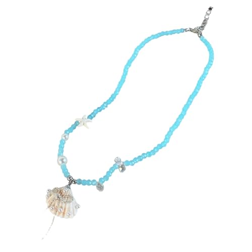 Uqezagpa Halskette mit Muschelperlenanhänger, verstellbare Kette, für den täglichen Gebrauch, Schmuck, elegante Anhänger-Halskette von Uqezagpa