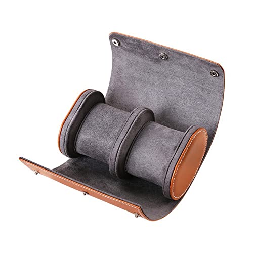 Uqezagpa Handgefertigte Leder Uhr Roll Box Reisebrötchen Mit Samthandbrennweitenhalter Ringe Displayhüllen Für Männer Erwachsene Rollbeutel von Uqezagpa