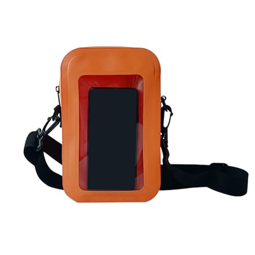 Uqezagpa Handytaschen mit durchsichtigem Bildschirm, trockene Aufbewahrungstasche, Schultertaschen für Strand, Camping, Bootfahren, passend für die meisten mobilen Geräte, trocken und nass, B, Mass von Uqezagpa