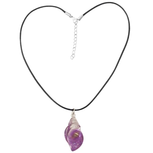 Uqezagpa Harz-Conch-Anhänger-Halskette, modische Harz-Conch-Halskette, einzigartiger Anhänger, Halskette für den täglichen Gebrauch, 455cm 39*20mm, Kunststoff / Harz, Kein Edelstein von Uqezagpa