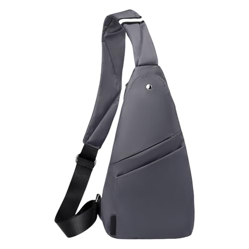 Uqezagpa Herren-Umhängetasche mit einem Riemen, mehrere Taschen, leichte und bequeme Brusttasche für Reisen und den täglichen Gebrauch, Laufzubehörtasche, F, One Size von Uqezagpa