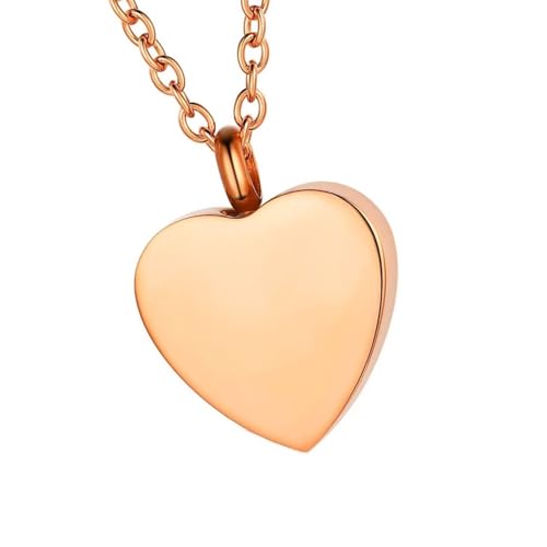 Uqezagpa Herz-Asche-Medaillon, Gedenkschmuck, Einäscherungsbox, für den täglichen Gebrauch, Metall, Schatulle, Urnen-Halskette für Asche, Gedenkmedaillons für Haustiere, Medaillons für Herren von Uqezagpa