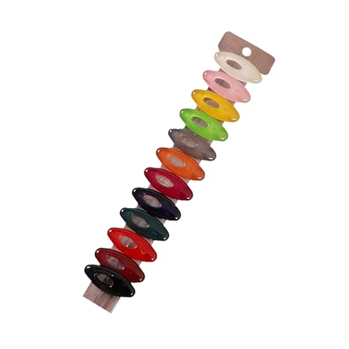 Uqezagpa Hidschab-Broschen aus lebendiger Seide, mehrfarbig, modisches Accessoire für Damen und Mädchen, 12 Stück, 4*1.5*1 cm, Kunststoff, Beryll von Uqezagpa