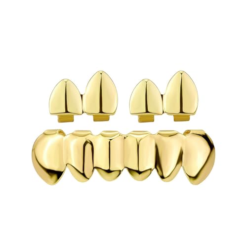 Uqezagpa Hip Hop Styles Zähne Grillzs Set Glänzend HipHop Grillzs Set für Musikliebhaber Verstellbare Zähne Kappen Obere, 38 mm, Metalllegierung, Beryll Uqezagpa Hip Hop Styles Zähne Grillzs Set Glänzend HipHop Grillzs Set für Musikliebhaber Verstellbare Zähne Kappen Obere, 38 mm, Metalllegierung, Beryll von Uqezagpa