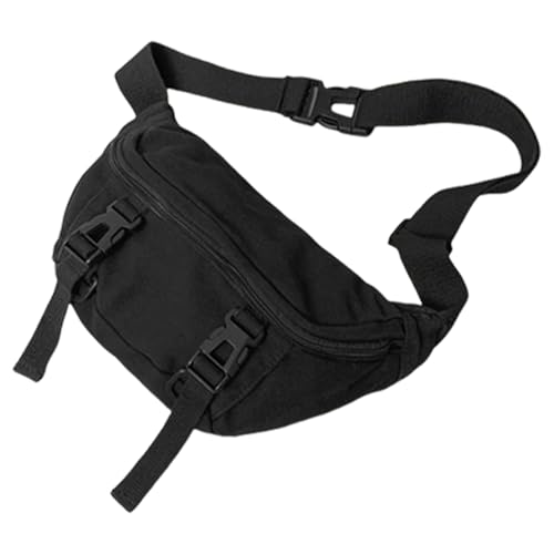 Uqezagpa Japanische Umhängetasche aus Segeltuch, für Damen und Herren, vielseitig, schwarz, verstellbarer Riemen, verstellbarer Schultergurt, Schwarz , One Size von Uqezagpa
