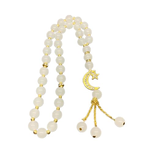 Uqezagpa Katholische Glasperlen-Rosenkranz-Armbänder, elegant und einzigartig, religiöse Kette, Gebetsschmuck für Damen, 10 mm, Liuli, Beryll Uqezagpa Katholische Glasperlen-Rosenkranz-Armbänder, elegant und einzigartig, religiöse Kette, Gebetsschmuck für Damen, 10 mm, Liuli, Beryll von Uqezagpa