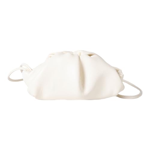 Uqezagpa Knödeltaschen für Damen, Clutches, Geldbörsen, Tragetasche, weiches PU-Leder, Wolkenhandtasche, gerüschte Schultertasche, gerüschte Clutch, beige, One Size Uqezagpa Knödeltaschen für Damen, Clutches, Geldbörsen, Tragetasche, weiches PU-Leder, Wolkenhandtasche, gerüschte Schultertasche, gerüschte Clutch, beige, One Size von Uqezagpa
