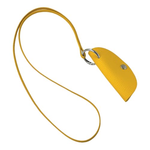 Uqezagpa Kunstleder-Halbmond-Halskettenbeutel, praktisches PU-Leder, Halbmond-Halskette, Tasche, Zubehör für sicheren Schlüssel, 10.5*4.5cm, Leder von Uqezagpa