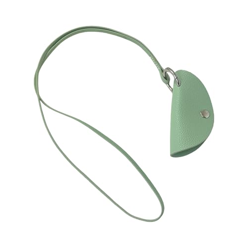 Uqezagpa Kunstleder-Halbmond-Halskettenbeutel, praktisches PU-Leder, Halbmond-Halskette, Tasche, Zubehör für sicheren Schlüssel, 10.5*4.5cm, Leder von Uqezagpa