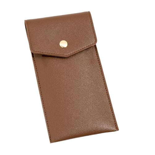 Uqezagpa Leder-Federmäppchen, Füllfederhalter-Etui, Lederhülle, 6–7, Füllfederhalter, Kugelschreiber für Damen und Herren, Kaffeebraun von Uqezagpa