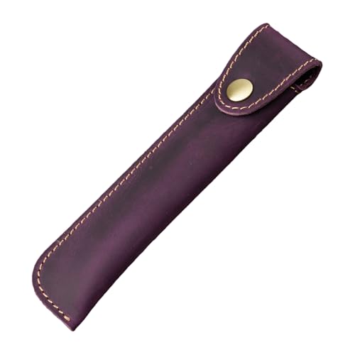 Uqezagpa Leder-Federmäppchen, Leder-Füllfederhalter-Etui, Halter für Damen, Herren, Studenten, Mayuzumi Purple von Uqezagpa