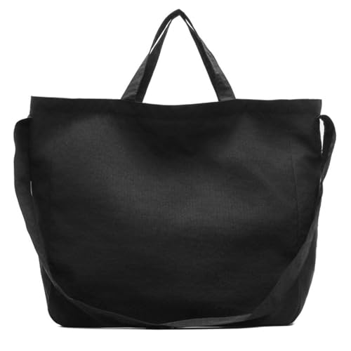 Uqezagpa Leichte Nylon-Umhängetasche für Damen und Herren, verstellbarer Riemen, große Kapazität, Schultertasche für Schule, Büro, Reisen, Crossbody, Pendler, Schwarz , One Size Uqezagpa Leichte Nylon-Umhängetasche für Damen und Herren, verstellbarer Riemen, große Kapazität, Schultertasche für Schule, Büro, Reisen, Crossbody, Pendler, Schwarz , One Size von Uqezagpa