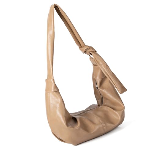 Uqezagpa Leichte Umhängetasche aus PU-Leder mit verstellbarem Riemen für Reisende und Studenten, Knödel-Geldbörse, aprikose, One Size Uqezagpa Leichte Umhängetasche aus PU-Leder mit verstellbarem Riemen für Reisende und Studenten, Knödel-Geldbörse, aprikose, One Size von Uqezagpa