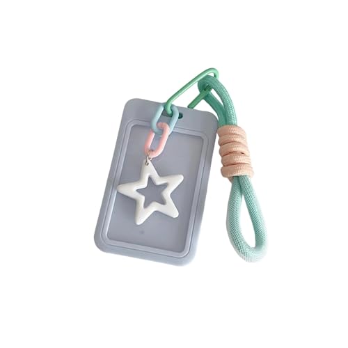 Uqezagpa Lovely Card Covers Credit Card Case Protective Sleeve Photocard Holders Star Bus Protector Anti-Lost Keychain Star Photocard Holders Bus Cards Sleeve Anti-Lost Keychaincredit Cover, C von Uqezagpa
