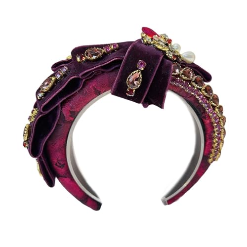 Uqezagpa Luxuriöses Blingbling Stirnband Auffällige Kopfbedeckung Weihnachten Party Foto Requisiten Frauen Kopfbedeckung Cosplay von Uqezagpa