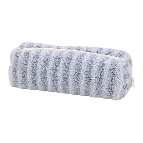 Uqezagpa Mehrzweck-Federmäppchen, großes Fassungsvermögen, Plüsch, gestreift, Federmäppchen, Reißverschluss, Stiftebeutel, Make-up-Tasche für Mädchen und Frauen, Reisehülle, blau Uqezagpa Mehrzweck-Federmäppchen, großes Fassungsvermögen, Plüsch, gestreift, Federmäppchen, Reißverschluss, Stiftebeutel, Make-up-Tasche für Mädchen und Frauen, Reisehülle, blau von Uqezagpa