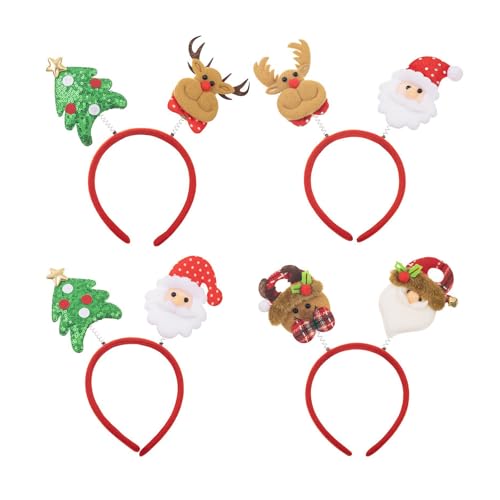 Uqezagpa Mehrzweck-Stirnbänder für Feste, Weihnachten, 4 Stück, bunt, Partyzubehör, Mode-Accessoires für jeden von Uqezagpa