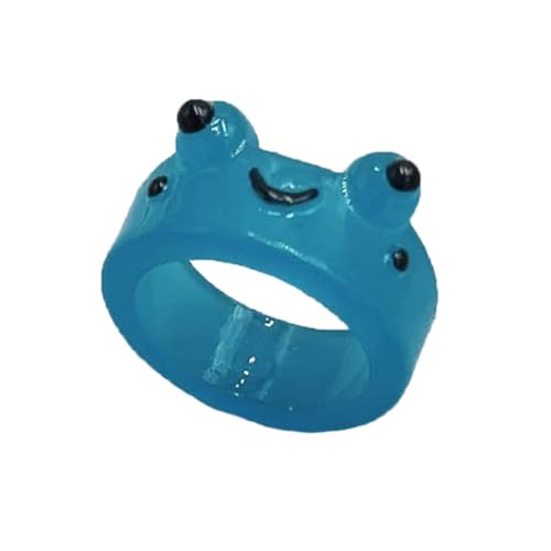 Uqezagpa Mode Froschharz Ringe Süßer Retro Tierstapelring Handgefertigter Leuchtender Der Für Damen Und Mädchen Geeignet von Uqezagpa