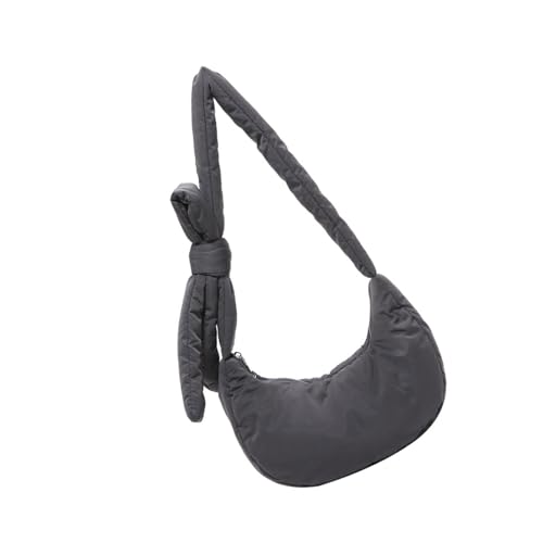 Uqezagpa Modische Umhängetasche, trendiges Crossbody, schlichtes Design, Spaicous Dumpling Geldbörse für den täglichen Gebrauch und Reisen, modische Schulter, grau, One Size von Uqezagpa