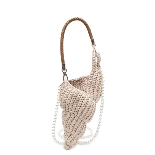 Uqezagpa Modische Umhängetasche für Damen, mit Perlenriemen, stilvolle Schultertasche, handgewebt, Handtasche für den täglichen Gebrauch, modische Schultertasche, stilvolle Handtasche, handgewebte Uqezagpa Modische Umhängetasche für Damen, mit Perlenriemen, stilvolle Schultertasche, handgewebt, Handtasche für den täglichen Gebrauch, modische Schultertasche, stilvolle Handtasche, handgewebte von Uqezagpa