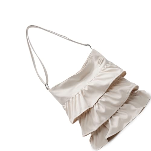 Uqezagpa Modische Umhängetasche mit plissiertem Design, geeignet für den täglichen Pendler und Freizeitaktivitäten, ästhetische Geldbörse, beige, One Size Uqezagpa Modische Umhängetasche mit plissiertem Design, geeignet für den täglichen Pendler und Freizeitaktivitäten, ästhetische Geldbörse, beige, One Size von Uqezagpa
