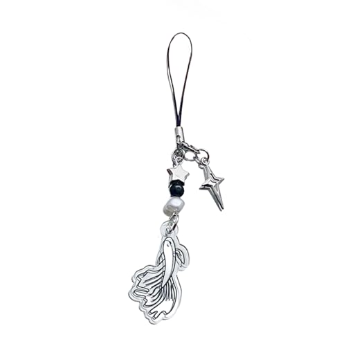 Uqezagpa Modischer Acryl-Schlüsselanhänger mit Fischkreuzen und Perlen, Handy-Anhänger, Mehrzweck-Schlüsselanhänger, 2 Stück, für trendige Frauen, multifunktionale Dekoration, Section 2, Wie Uqezagpa Modischer Acryl-Schlüsselanhänger mit Fischkreuzen und Perlen, Handy-Anhänger, Mehrzweck-Schlüsselanhänger, 2 Stück, für trendige Frauen, multifunktionale Dekoration, Section 2, Wie von Uqezagpa