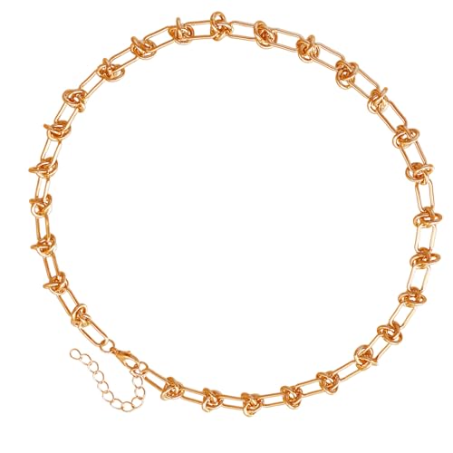 Uqezagpa Modisches Herren-Accessoire, auffällige Halskette, Metallschmuck, übertriebenes Armband, Edelstahl-Textur, Size Approx. 16.11.9inch415cm, Metall, Beryll von Uqezagpa