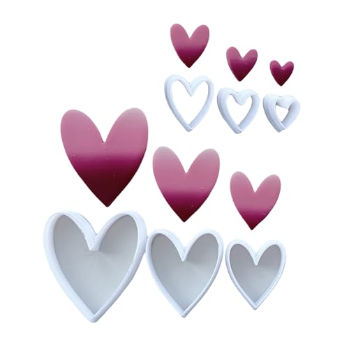 Uqezagpa Multifunktionales Werkzeug zum Formen von Ohrringen, Tonschneider, geometrisches Schmuckherstellungswerkzeug, Ohrringe, Schneidformen, Tonschneiden, 38x44mm, Kunststoff, Beryll von Uqezagpa