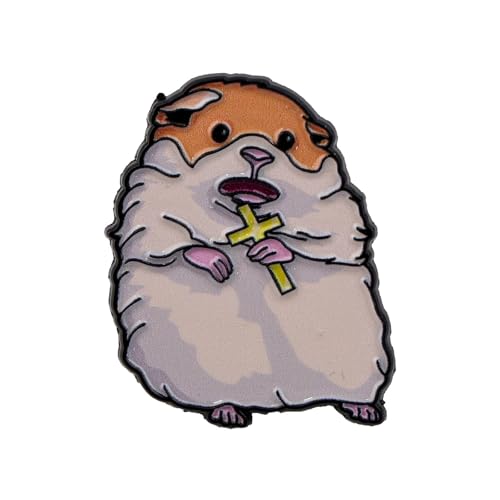 Uqezagpa Niedliche Hamster-Brosche, emailliert, bezaubernde Maus-Brosche, Zubehör für Rucksäcke und Kleidung, Zubehör, Tierschmuck von Uqezagpa
