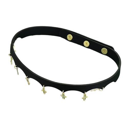Uqezagpa PU Leder Halskette Religiöse Muster Halskette Multifunktionale Taillenkette unverwechselbares Leder für Trendsetter Gothic für Frauen, Einheitsgröße, Wie beschrieben, Wie beschrieben von Uqezagpa