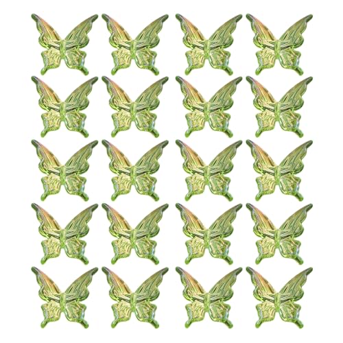 Uqezagpa Packung Mit 20 Farbenfrohen Schmetterlingsperlen Für Schmuckherstellung Und Handwerksprojekte Lose Abstandshalterperlen Für Halsketten Armbänder Perlenzubehör Kinder Kinder von Uqezagpa