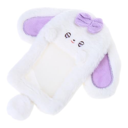 Uqezagpa Plüsch Kaninchen Kartenhalter Lovely Photo Card Holder Cartoon Tier Sleeve Bus Protector for Student Plush Photocard Cartoon Bus Protective Case, a von Uqezagpa