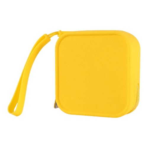 Uqezagpa Praktische, stabile Silikon-Schmuck-Münzgeldbörse, weiche Materialien, Dekoration für trendige Frauen und Studenten, gelb, 10*10cm Uqezagpa Praktische, stabile Silikon-Schmuck-Münzgeldbörse, weiche Materialien, Dekoration für trendige Frauen und Studenten, gelb, 10*10cm von Uqezagpa