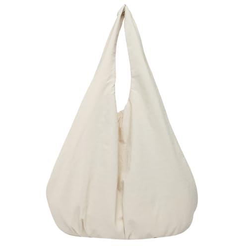 Uqezagpa Praktische Umhängetasche aus Nylongewebe für Damen, stilvolle und praktische lässige Shopper Handtasche für Studenten und professionelle leichte Tragetasche, weiß, One Size Uqezagpa Praktische Umhängetasche aus Nylongewebe für Damen, stilvolle und praktische lässige Shopper Handtasche für Studenten und professionelle leichte Tragetasche, weiß, One Size von Uqezagpa
