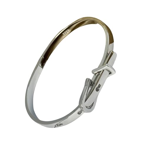 Uqezagpa Praktischer Metall-Gürtel-Armreif, Statement-Handschmuck, Legierung, Textur, moderner Kette, Schmuck, geeignet für modisches Outfit, verstellbarer Gürtel von Uqezagpa