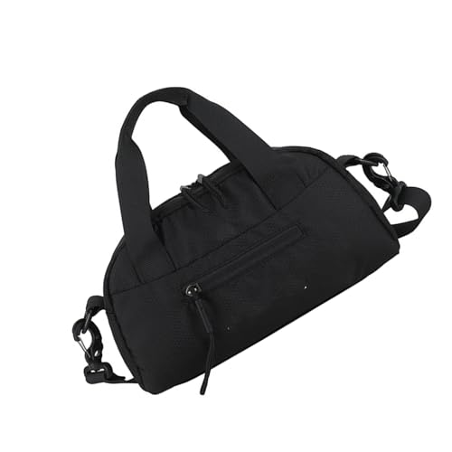Uqezagpa Praktischer Turnbeutel mit geräumigen Fächern, ergonomischer Schultergurt für Sportausrüstung, tägliches Pendeln, leichte Reisetasche, Schwarz , One Size von Uqezagpa