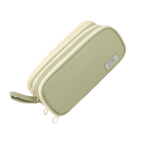 Uqezagpa Praktisches Federmäppchen, einfache Tasche, große Kapazität, Stiftetui, ästhetische Tasche, Organizer, Tasche, praktisch, einfach, große Kapazität, grün von Uqezagpa