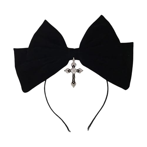 Uqezagpa Punk Oversized Stirnband Retro Dunkel Haar Hoop Rock Kopfbedeckung für Cosplay Uni Rock Dark Headwear von Uqezagpa