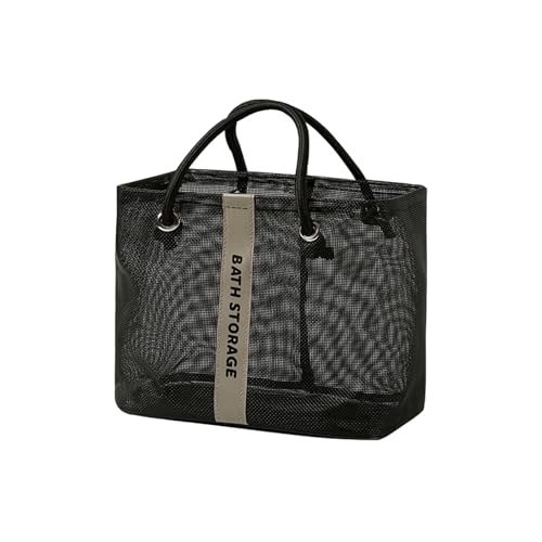 Uqezagpa Reise-Kulturbeutel für Damen und Herren, Duschtasche, Waschraum, Aufbewahrungskorb, Make-up, Kosmetik-Organizer, Schwarz (klein), Length 26.5cm Width 16.5cm Height 20.5cm von Uqezagpa