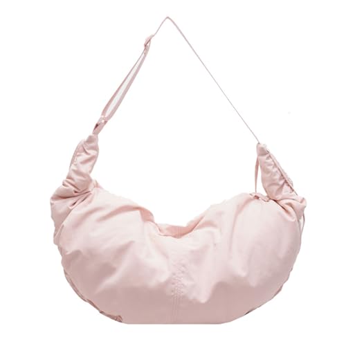 Uqezagpa Retro-Umhängetasche für Damen und Herren, Nylon, plissiert, mit Reißverschluss, für Arbeit und den täglichen Gebrauch, a, One Size von Uqezagpa