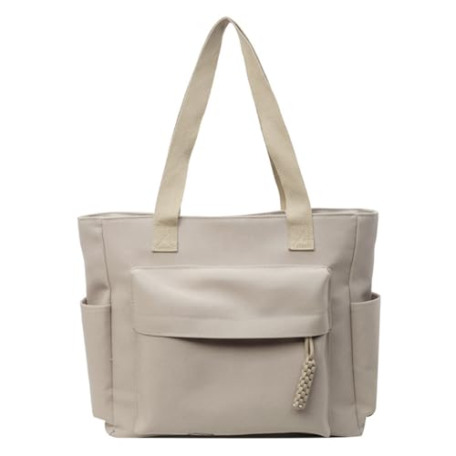 Uqezagpa Schlichte, einfarbige Schultertasche mit mehreren Taschen, lässig, großes Fassungsvermögen, modische Handtasche, Schultasche, Damen, einfarbig, Schultertasche, khaki, One Size Uqezagpa Schlichte, einfarbige Schultertasche mit mehreren Taschen, lässig, großes Fassungsvermögen, modische Handtasche, Schultasche, Damen, einfarbig, Schultertasche, khaki, One Size von Uqezagpa