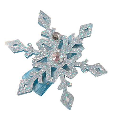 Uqezagpa Schneeflocke Haarspange Weihnachten Haarspange Süße Weihnachten Flache Clip Haarnadel Weihnachten Elegante Haarspange von Uqezagpa