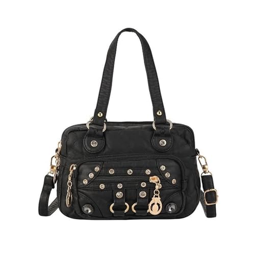 Uqezagpa Schultertasche für Damen, PU-Geldbörse, Clutches, trendige Crossbody-Tasche mit abnehmbarem Riemen, für Arbeit, Einkaufen, Reisen, Tragetasche, Reißverschluss, Umhängetasche von Uqezagpa