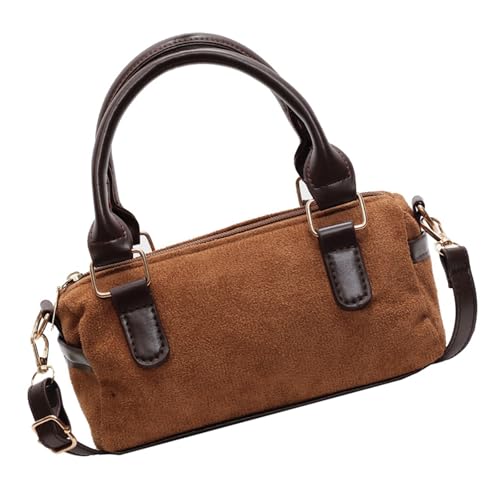 Uqezagpa Schultertasche für Damen und Mädchen, modisch, lässig, Retro-Stil, Griff oben, Arbeitstasche, Umhängetasche, Geldbörse, Vintage, braun, One Size Uqezagpa Schultertasche für Damen und Mädchen, modisch, lässig, Retro-Stil, Griff oben, Arbeitstasche, Umhängetasche, Geldbörse, Vintage, braun, One Size von Uqezagpa