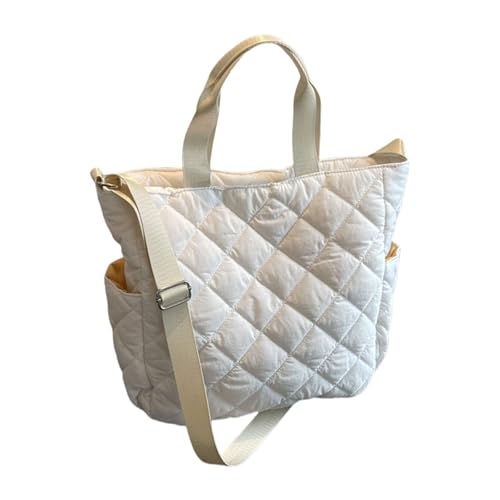 Uqezagpa Schultertasche mit großem Fassungsvermögen, schwarze Einkaufstasche, Handtasche, Tragegriff oben, für Shopping und Strand, Outdoor, zarte Alltagstasche, weiß, One Size Uqezagpa Schultertasche mit großem Fassungsvermögen, schwarze Einkaufstasche, Handtasche, Tragegriff oben, für Shopping und Strand, Outdoor, zarte Alltagstasche, weiß, One Size von Uqezagpa