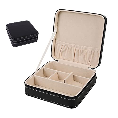 Uqezagpa Schwarze PU Leder Multi Brille Box Multifunktionaler Aufbewahrungskoffer Reisen Reißverschlussbeutel Für Frauen Männer Leder Sonnenbrillen Organizer von Uqezagpa