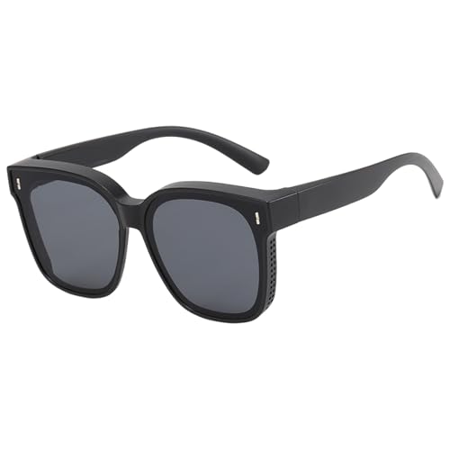 Uqezagpa Sonnenbrille mit quadratischem Rahmen, trendige, stilvolle Sonnenbrille, schlank, schützende Brillen für Urlaub, Reisen und Outdoor, Retro, polarisiert, C von Uqezagpa