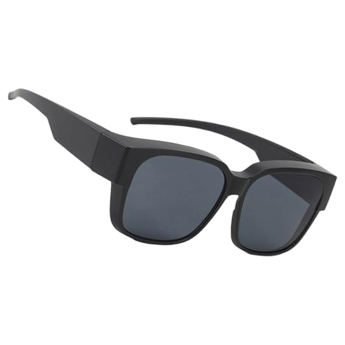 Uqezagpa Sonnenbrille mit quadratischem Rahmen, trendige, stilvolle Sonnenbrille, schlank, schützende Brillen für Urlaub, Reisen und Outdoor, Retro, polarisiert, a von Uqezagpa